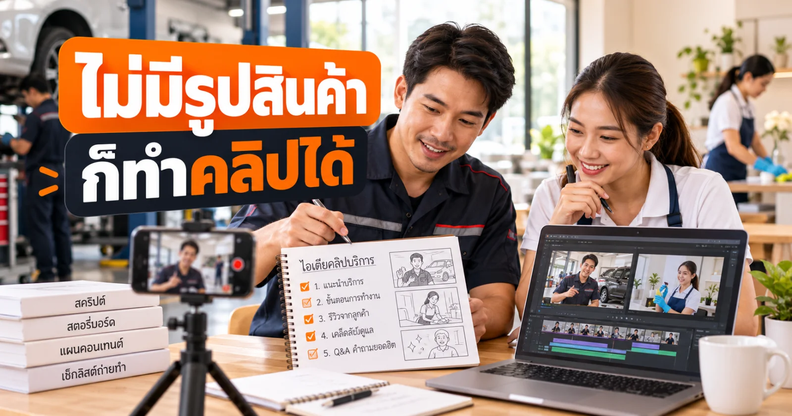 ธุรกิจบริการไม่มีรูปสินค้า จะทำวิดีโอ AI อย่างไรให้ดูน่าเชื่อถือ?