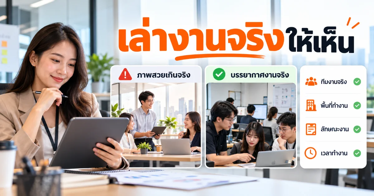ทำคลิปรับสมัครงานด้วย AI อย่างไร ไม่ให้ภาพบริษัทสวยเกินความจริง?