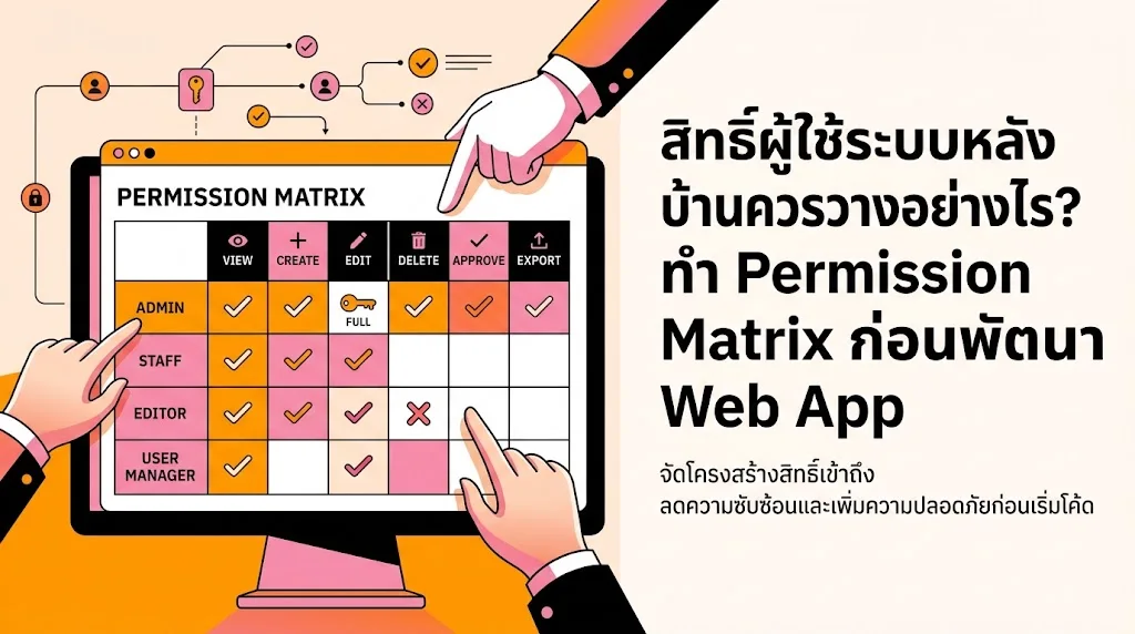 สิทธิ์ผู้ใช้ระบบหลังบ้านควรวางอย่างไร? ทำ Permission Matrix ก่อนพัฒนา Web App