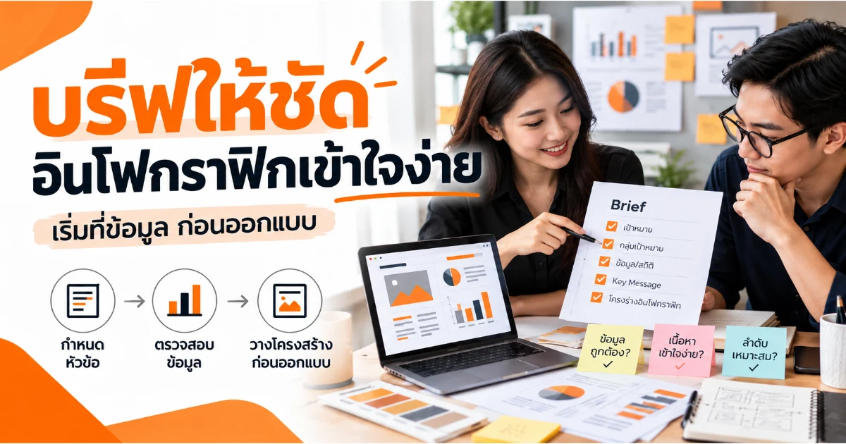 ทำอินโฟกราฟิกแล้วคนไม่เข้าใจ? เริ่มแก้ตั้งแต่บรีฟและตรวจข้อมูลก่อนออกแบบ