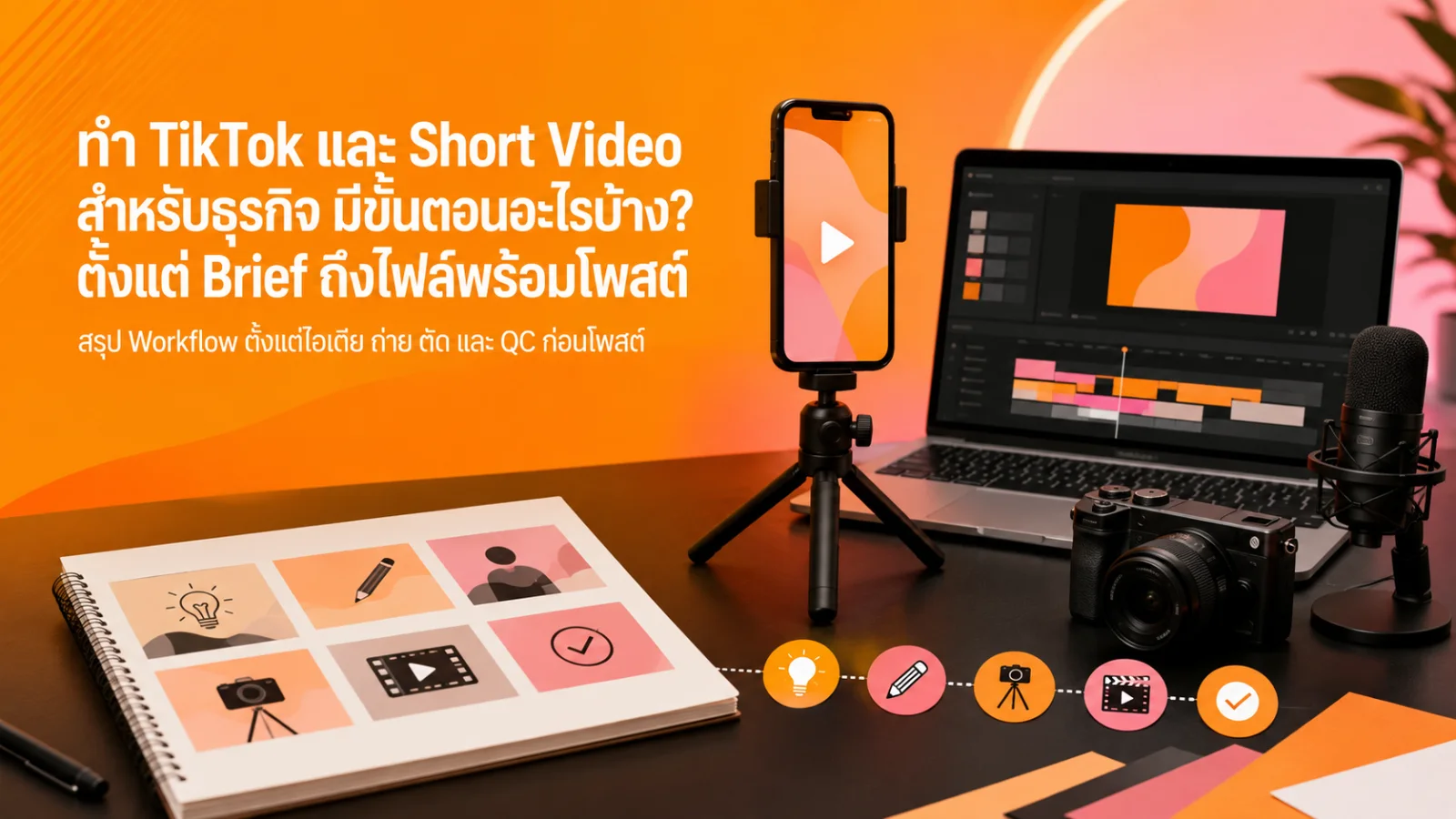 ทำ TikTok และ Short Video สำหรับธุรกิจ มีขั้นตอนอะไรบ้าง? ตั้งแต่ Brief ถึงไฟล์พร้อมโพสต์