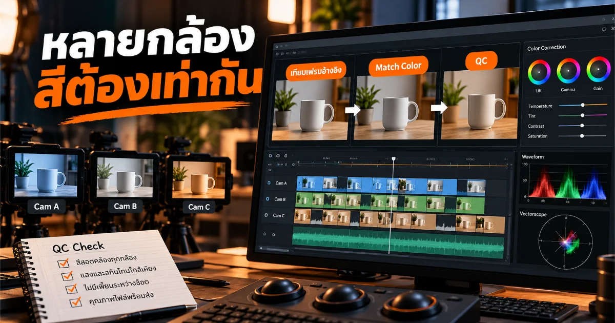 สีวิดีโอคนละช็อตไม่เท่ากัน แก้อย่างไร? วิธี Match Color เมื่อใช้หลายกล้อง