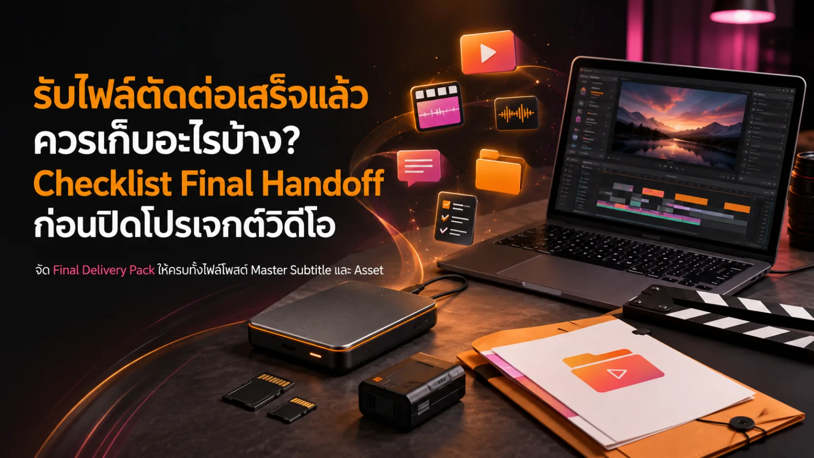 รับไฟล์ตัดต่อเสร็จแล้วควรเก็บอะไรบ้าง? Checklist Final Handoff ก่อนปิดโปรเจกต์วิดีโอ