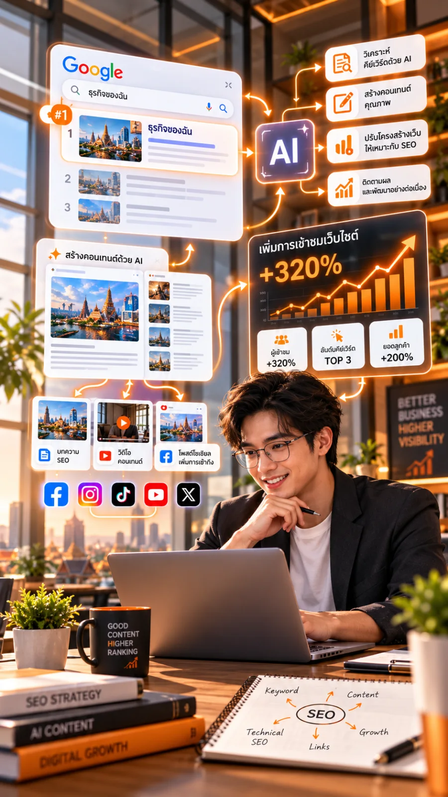 ทีมงานวางแผน SEO และค้นหา AI Search