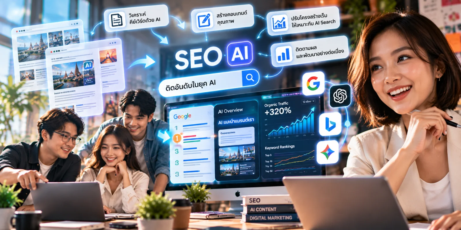 ทีมงานวางแผน SEO และค้นหา AI Search