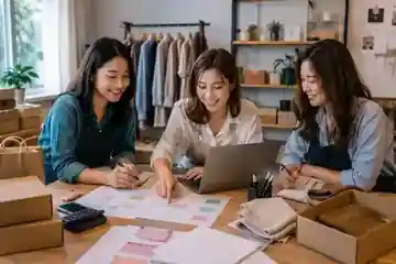 ทีมธุรกิจ SME ชาวไทยร่วมวางแผนปฏิทินคอนเทนต์และงานรายเดือน