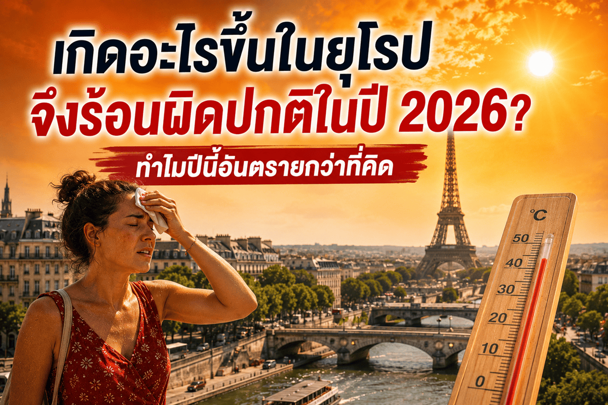 คลื่นความร้อนยุโรป 2026 เกิดอะไรขึ้นในยุโรป ทำไมปีนี้อันตรายกว่าที่คิด